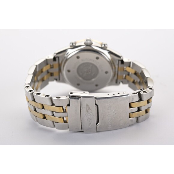 Breitling Chrono Cockpit D30012 Mother of Pearl Dial 37mm 18k Gold Watch - Picture 10 of 11